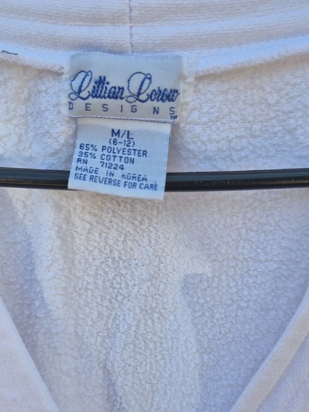 Vintage Ladies  White Teacher Cardigan with Red Accent Buttons